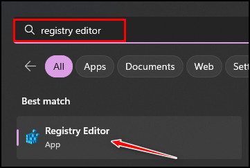 open-registry-editor-from-windows-search