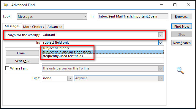 outlook-advanced-find-words
