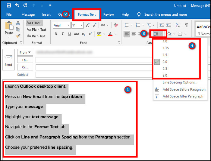 Adjust Line Spacing In Outlook Change Within A Minute   Outlook Pc Line Spacing 