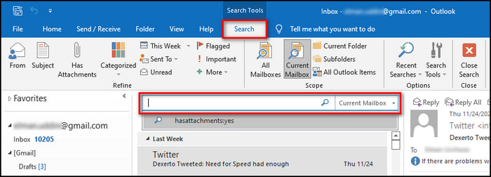 outlook-search-tab
