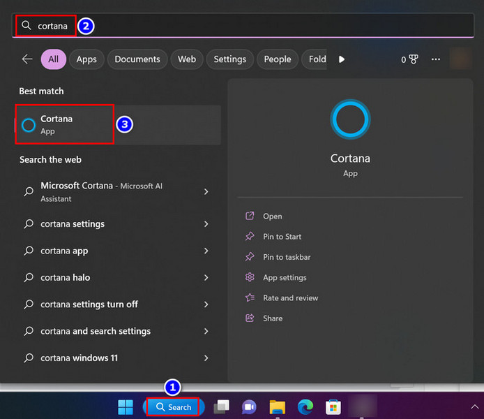 select-cortana-from-win-11-search