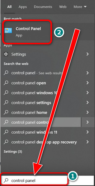search-control-panel