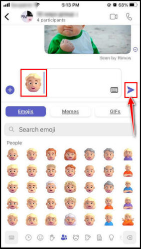 send-customized-emoji-teams-mobile