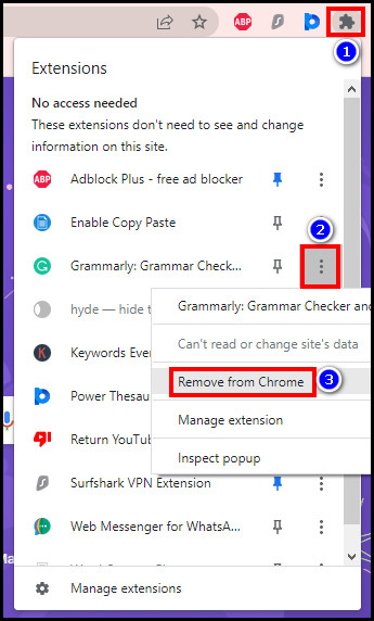 chrome-remove-extension