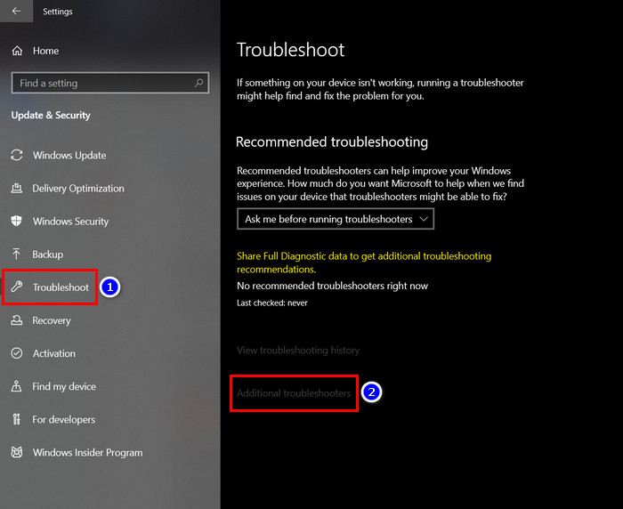windows-additional-troubleshooters