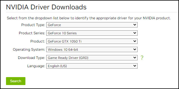 nvidia-driver-search