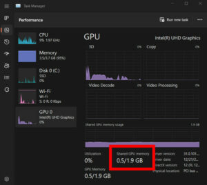 how to increase shared gpu memory windows 10
