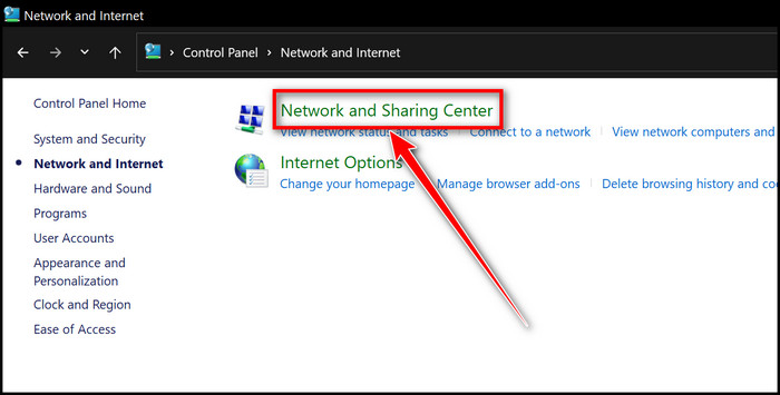 network-and-sharing-center