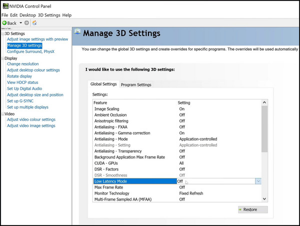 nvidia-3d-settings