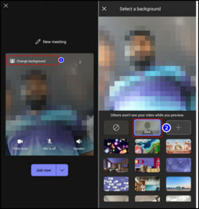 how to blur background in teams video call