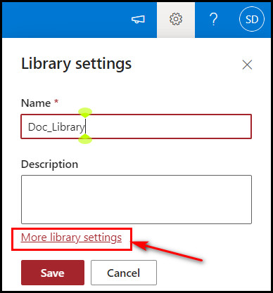 click-more-library-settings-option
