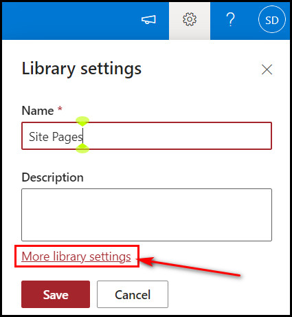 click-on-more-library-settings-option