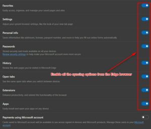 microsoft edge favorites not syncing