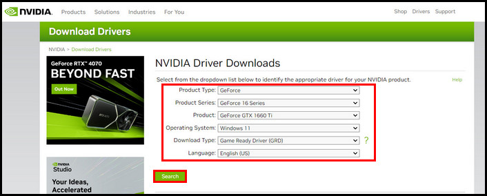 fill-up-the-search-option-and-click-search-button-nvidia-driver-download