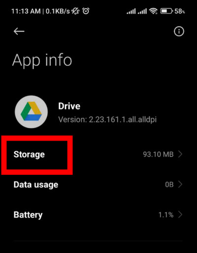 google-dive-storage