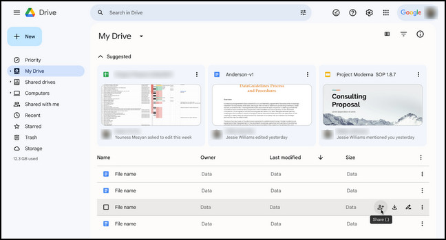 google-drive-user-interface