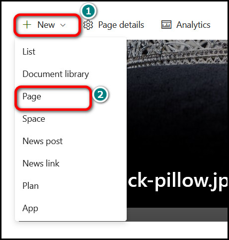 new-page-in-sharepoint-site