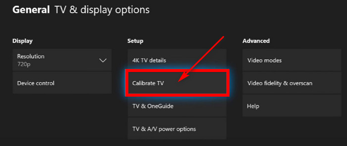 select-calibrate-tv-option-xbox-settings