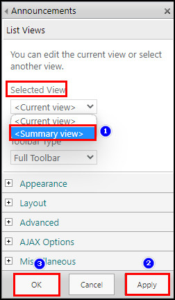 select-summary-view-then-apply-and-ok