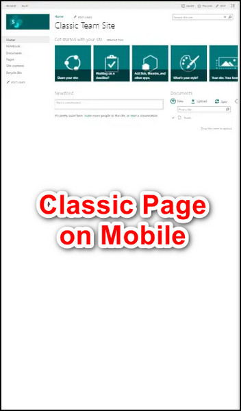 sharepoint-classic-page-mobile