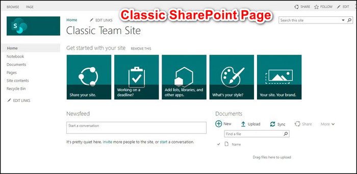 sharepoint-classic-page