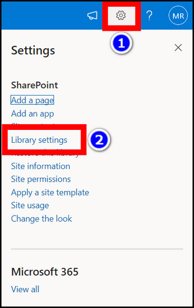 sharepoint-library-settings