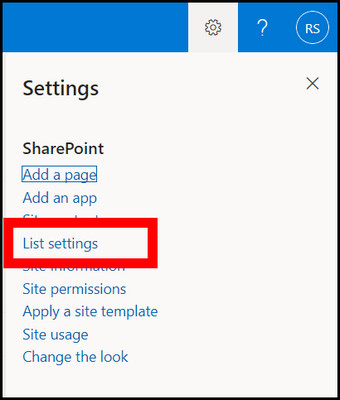sharepoint-list-settings
