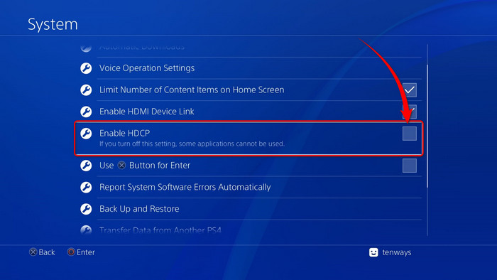 ps4-disable-hdcp