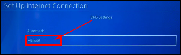 select-manual-for-dns-settings-ps4
