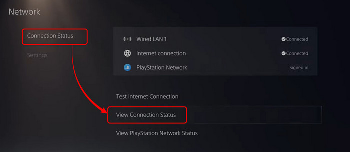 view-ps5-connection-status